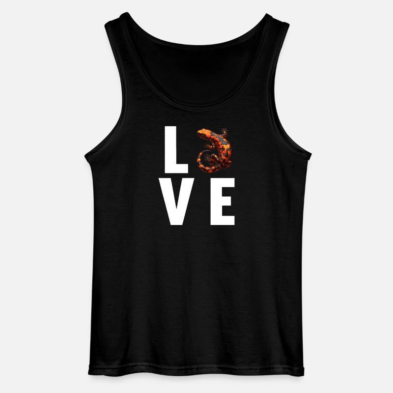 Feuersalamander Salamander - Gildan Männer Tank Top - Schwarz