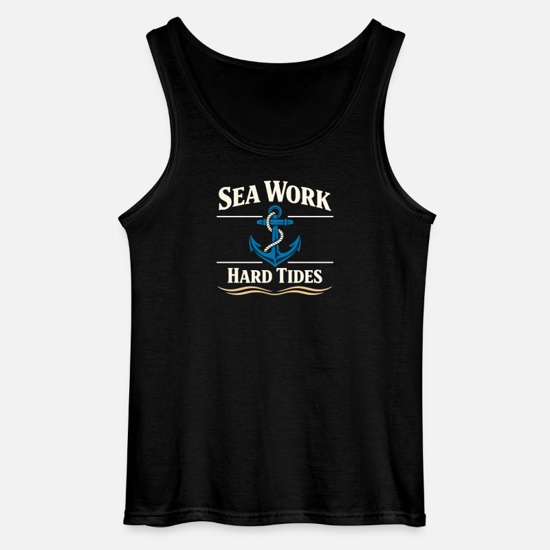 Seemannschaftsgeschenk Für Deckhand Ocean Work - Gildan Männer Tank Top - Schwarz