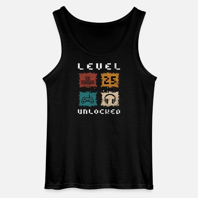Level 25 freigeschaltet - Gildan Männer Tank Top - Schwarz