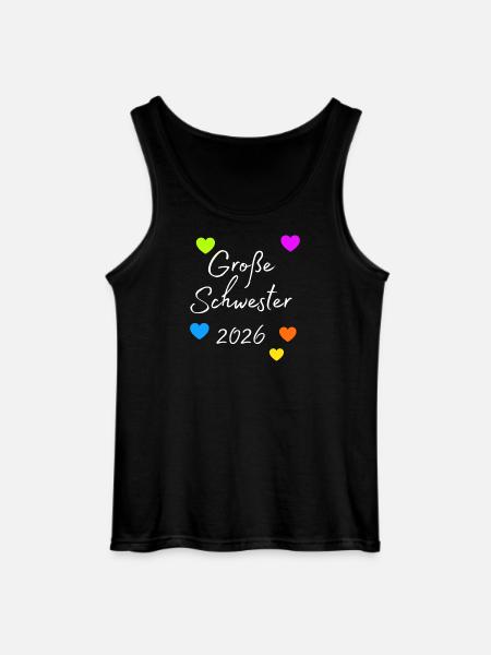 Big Sister 2026 Heart Pressure - Gildan Men’s Tank Top - black