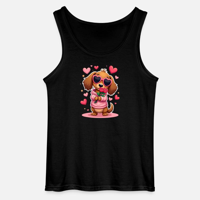 Dackel Dachshund Tekel - Gildan Männer Tank Top - Schwarz
