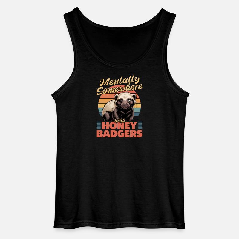 Funny Honey Badger - Gildan Männer Tank Top - Schwarz