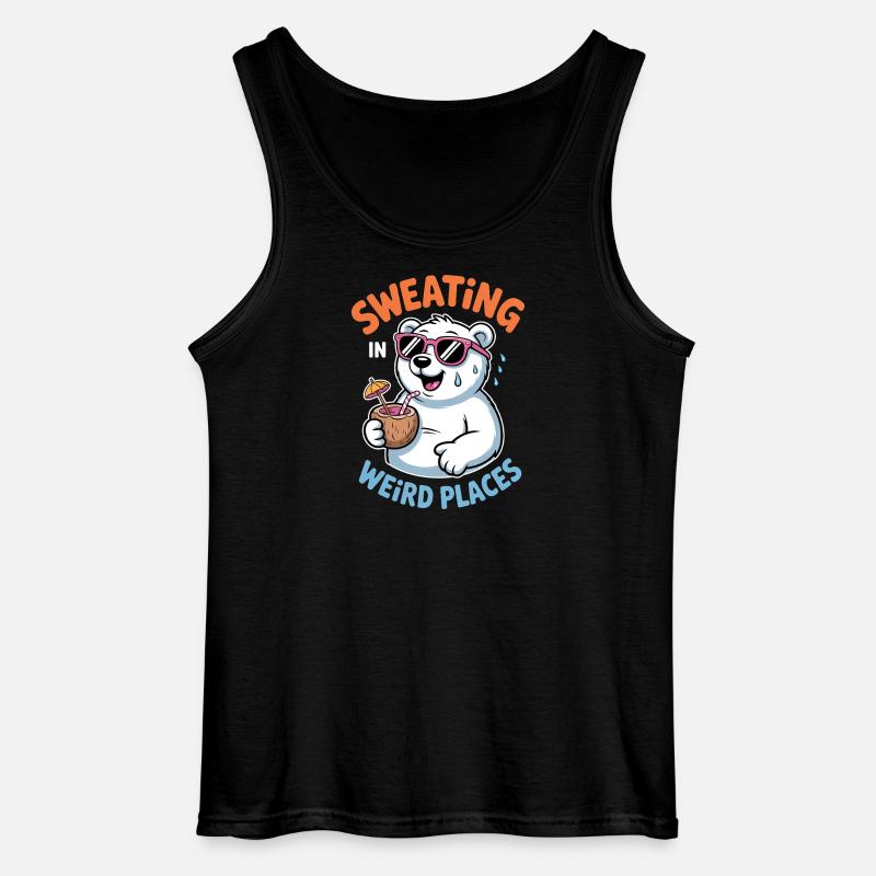 Sweating Sayings Funny Sweating Gift - Gildan Men’s Tank Top - black
