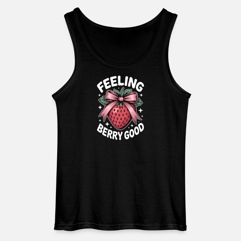 Erdbeeren Sprüche Lustiges Erdbeeren Geschenk - Gildan Männer Tank Top - Schwarz