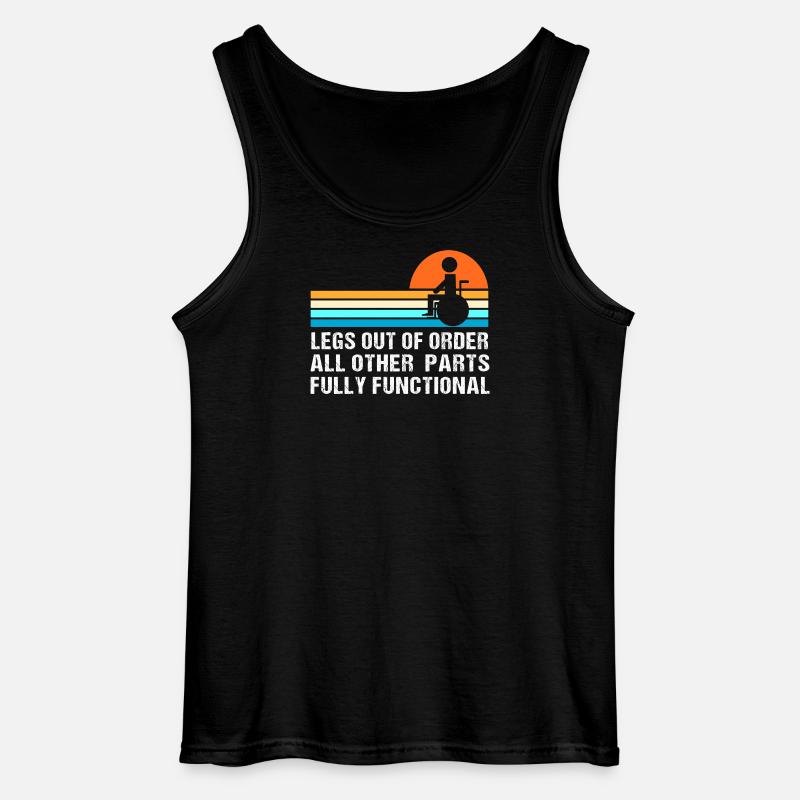 Rollstuhl - Gildan Männer Tank Top - Schwarz