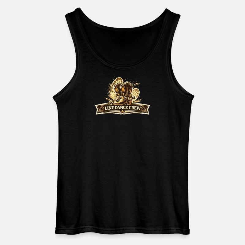 Line Dance Crew - Gildan Männer Tank Top - Schwarz