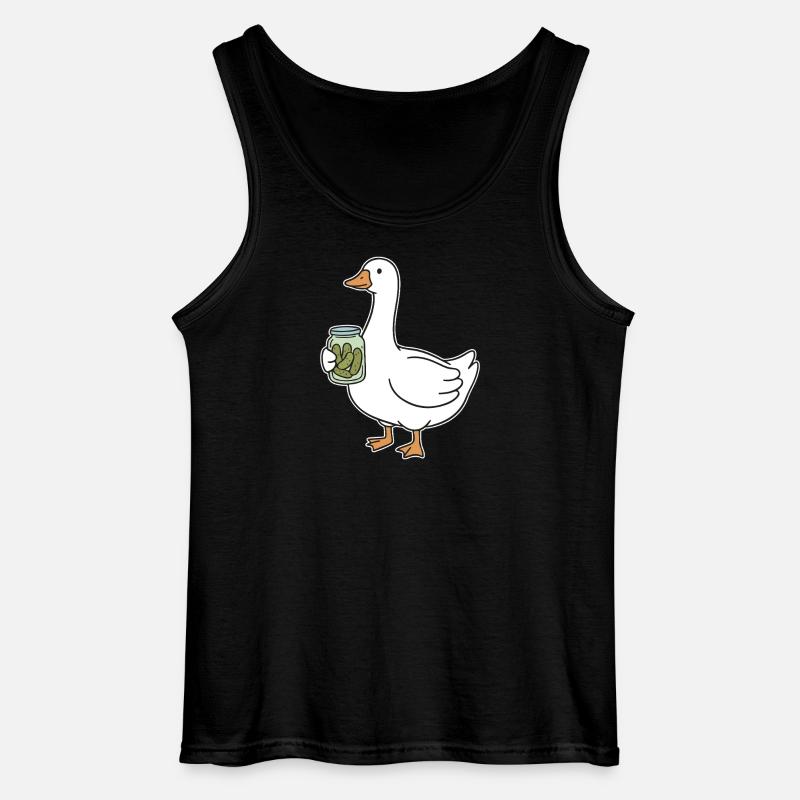 Ente mit Einmachglas Gurken - Gildan Männer Tank Top - Schwarz
