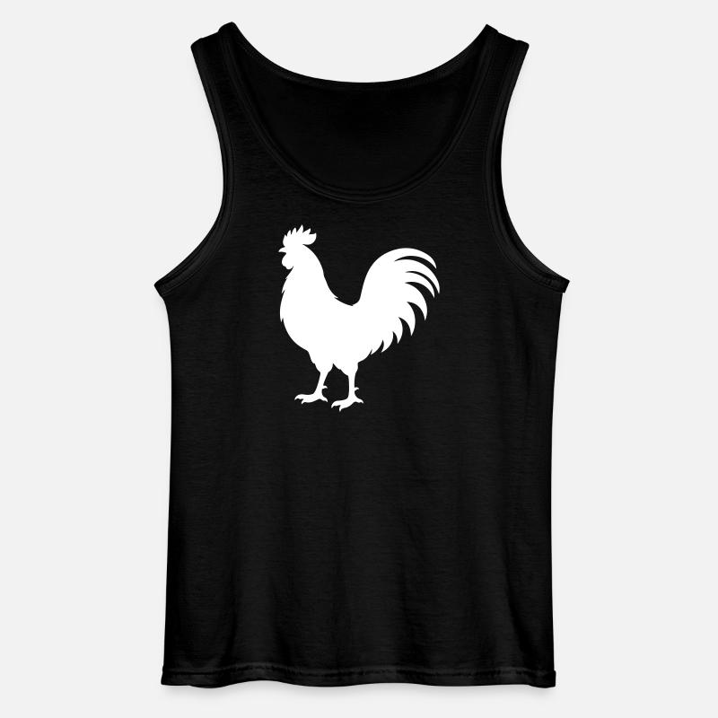 Hahn Silhouette - Gildan Männer Tank Top - Schwarz