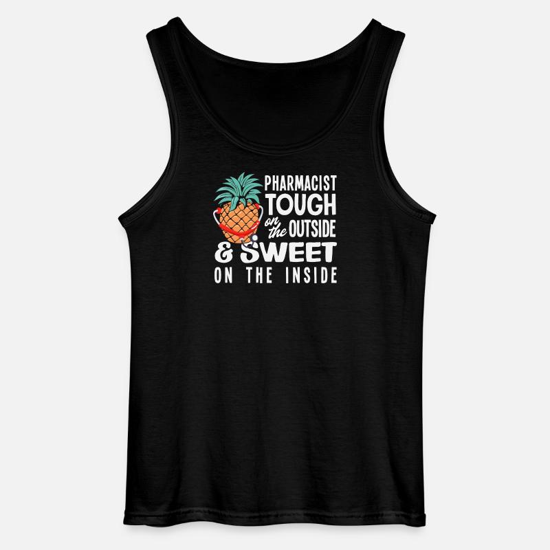 Pineapple apoteker, søde, hård apotek - Gildan tanktop til mænd - sort