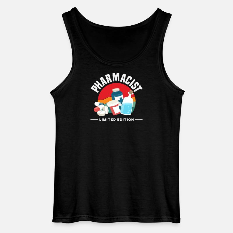 Pharmacist Retro Pharmacy Technician - Gildan Men’s Tank Top - black