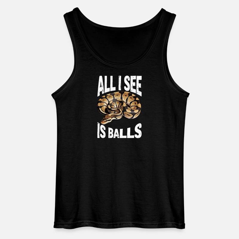 Königspython Schlangen Liebhaber Terrarium Python - Gildan Männer Tank Top - Schwarz