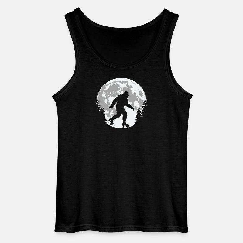 Bigfoot Rulleskøjtemåne - Gildan tanktop til mænd - sort