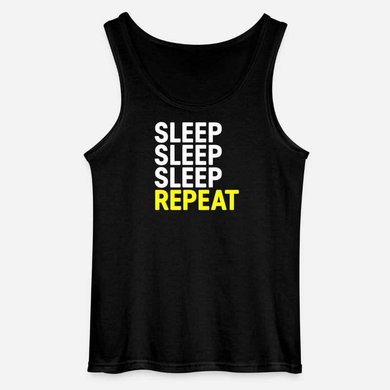 Sömn Sömn Upprepa - Gildan tanktopp herr - svart