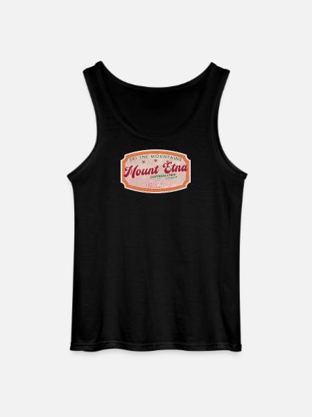 Mount Etna Italian Ski Badge - Gildan Men’s Tank Top - black