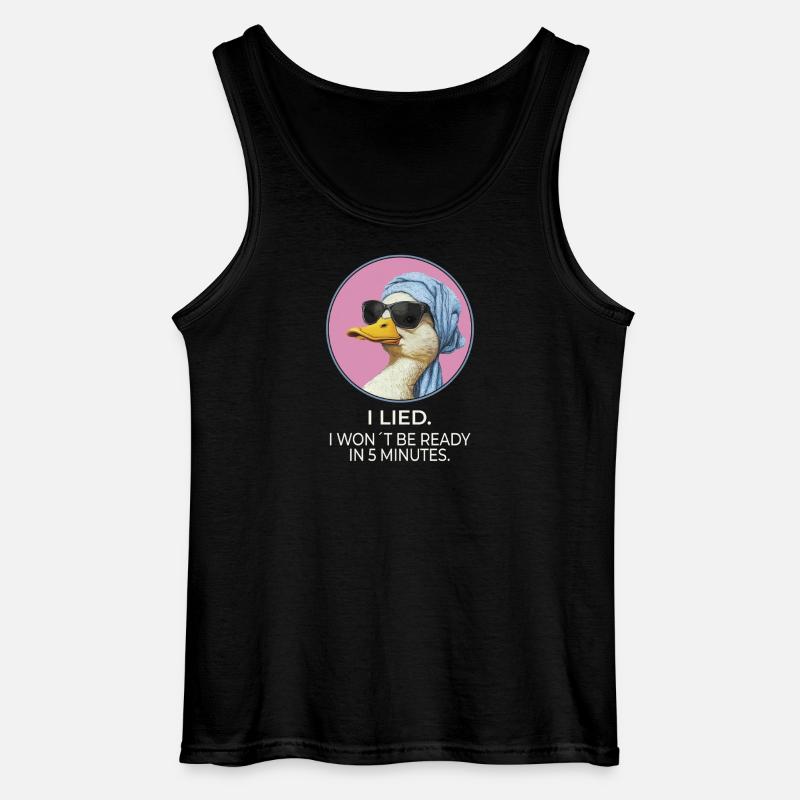 I Lied Duck – Lustiges Statement Design - Gildan Männer Tank Top - Schwarz