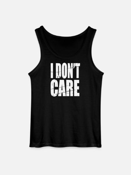 Don't Care Grunge Lettering - Gildan Men’s Tank Top - black