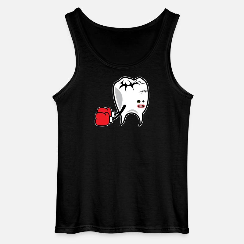 Tooth Boxer K.o. - Gildan Männer Tank Top - Schwarz