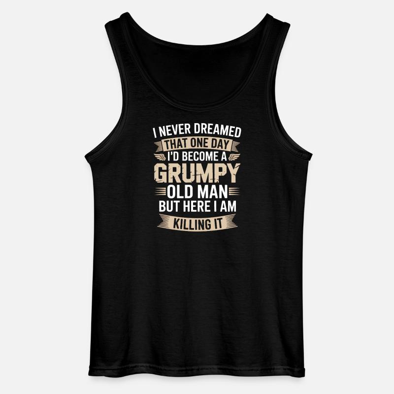 Grumpy Old Man: Killing It - Gildan Men’s Tank Top - black