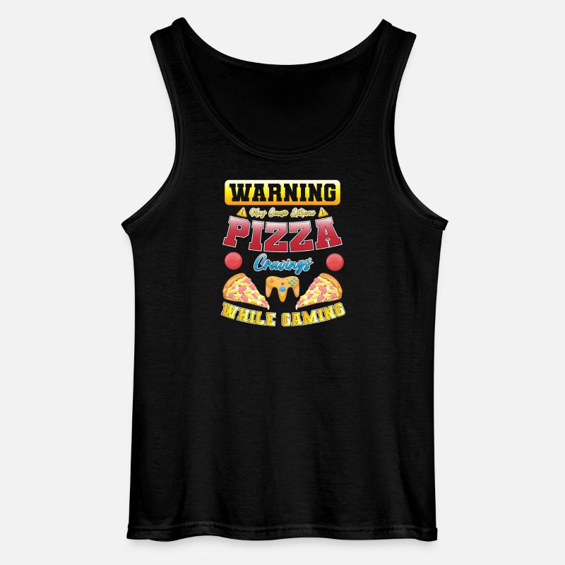 Pizza Gaming - Gildan Männer Tank Top - Schwarz