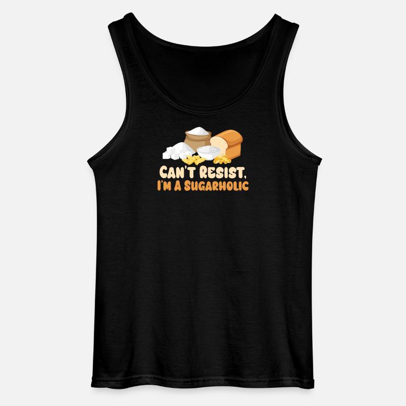 Sugarholic Küchen-Grafik-Tee - Gildan Männer Tank Top - Schwarz