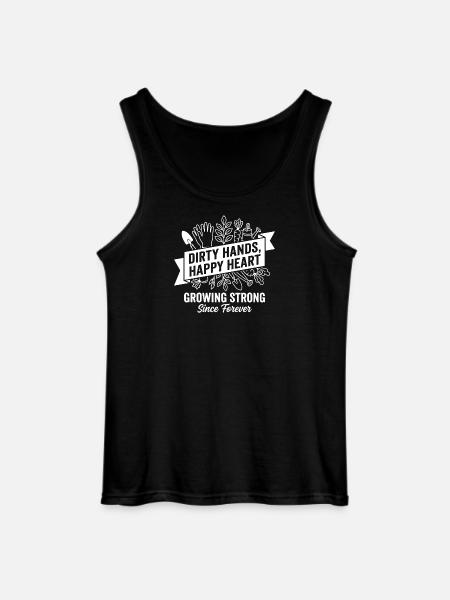 Dirty Hands Happy Heart - Gildan Men’s Tank Top - black