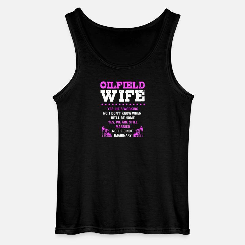 Bohrinsel Ölfeld Ölbohrinsel Ehefrau - Gildan Männer Tank Top - Schwarz