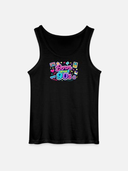 Born in den 90ern Neon-Retro - Gildan Männer Tank Top - Schwarz