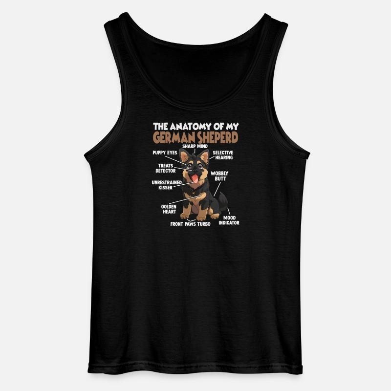 Deutscher Schäferhund Hundebesitzer T Schäferhund - Gildan Männer Tank Top - Schwarz