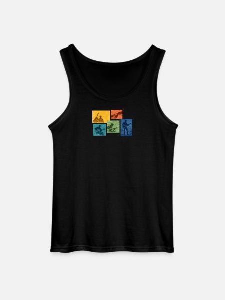 Grunge Guitar Silhouette - Gildan Men’s Tank Top - black