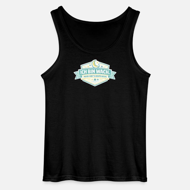 Ich bin wach Badge - Gildan Männer Tank Top - Schwarz