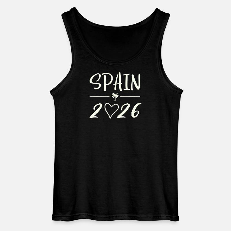 Spanien 2026 Palmen - Gildan Männer Tank Top - Schwarz