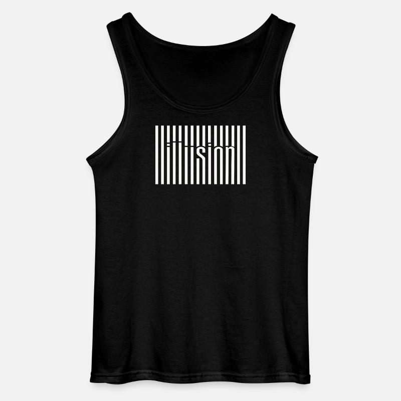 Barcode Illusion - Gildan Men’s Tank Top - black
