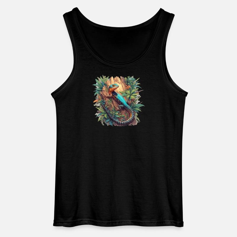 Eidechsen Eidechse - Gildan Männer Tank Top - Schwarz