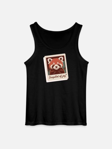 Red Panda Snapshot Joy - Gildan Men’s Tank Top - black