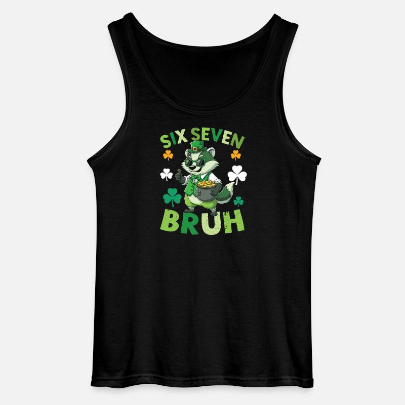 St. Patrick's Day Waschbär - Gildan Männer Tank Top - Schwarz