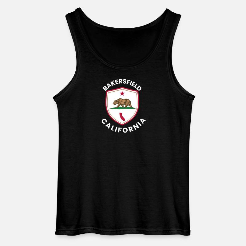Bakersfield-Bärenemblem - Gildan Männer Tank Top - Schwarz