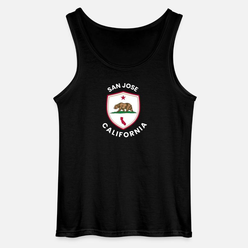 San Jose Shield Bear Emblem - Gildan Männer Tank Top - Schwarz