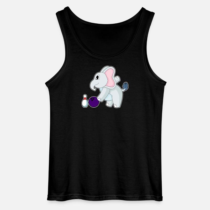 Elefant Bowling Bowlingkugel Pin - Gildan Männer Tank Top - Schwarz