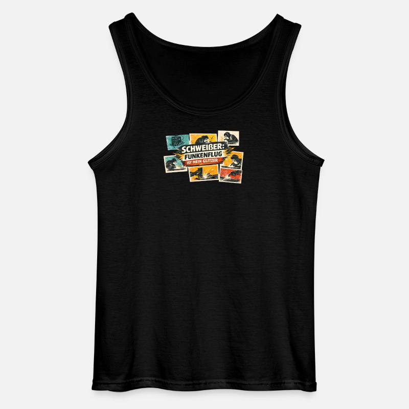 Funkenflug Glitzerkraft - Gildan Männer Tank Top - Schwarz