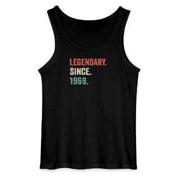 legendary since 1969 - Gildan Men’s Tank Top - black - Front - AI Model Male 185 dark (185cm)