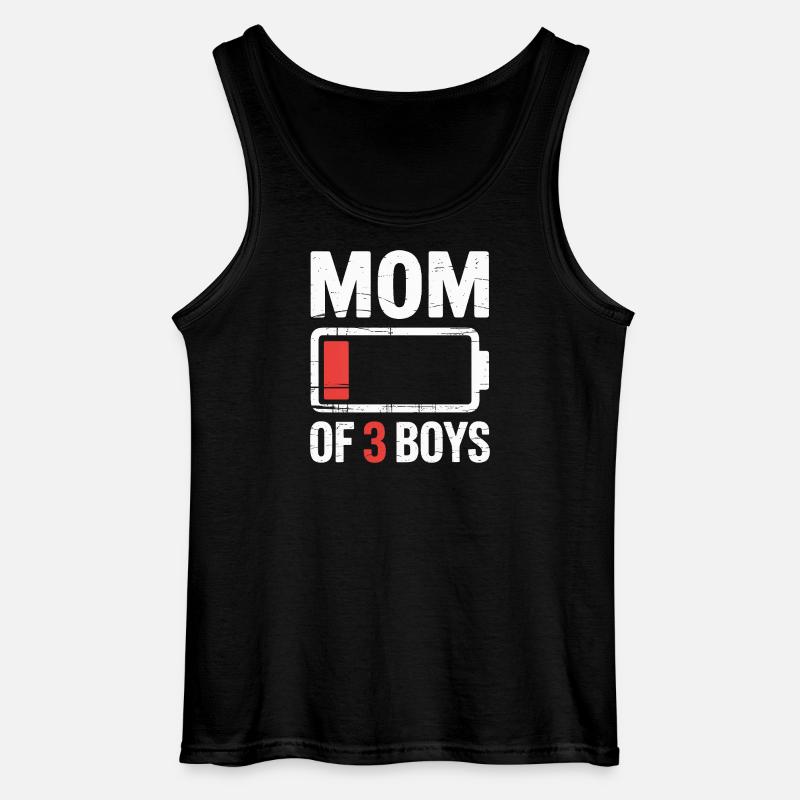 Mutter von 3 Jungen, Batterie leer - Gildan Männer Tank Top - Schwarz