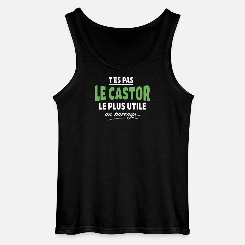 Deine Schritte sind der nützlichste Biber - Gildan Männer Tank Top - Schwarz
