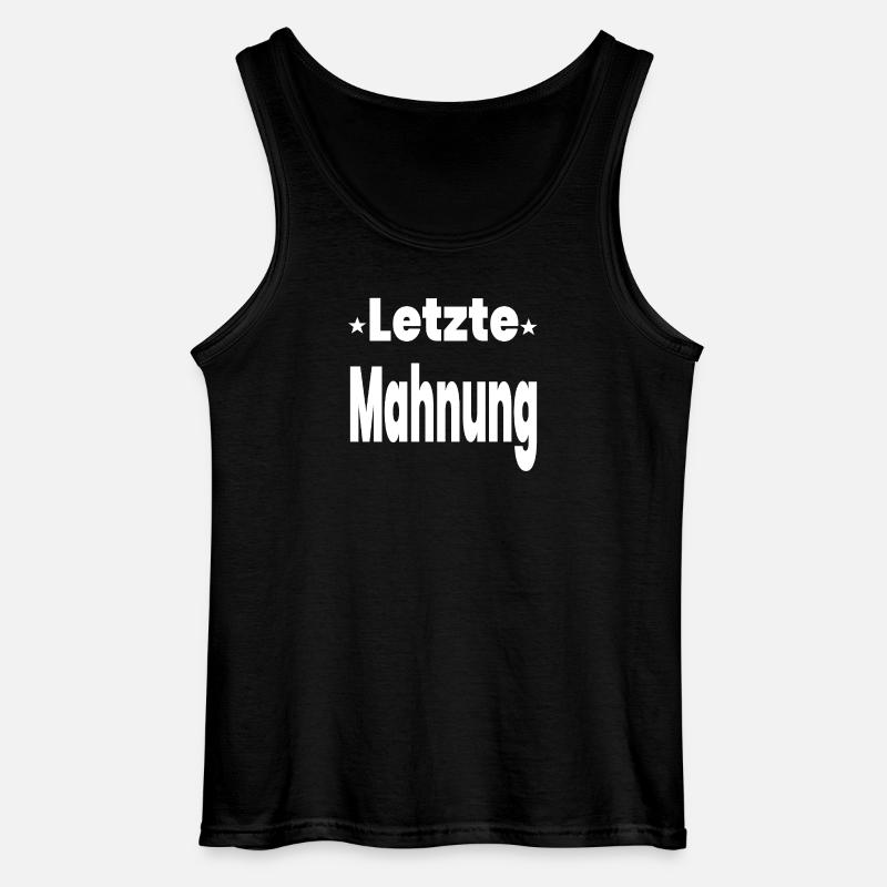 Mahnung - Gildan Männer Tank Top - Schwarz