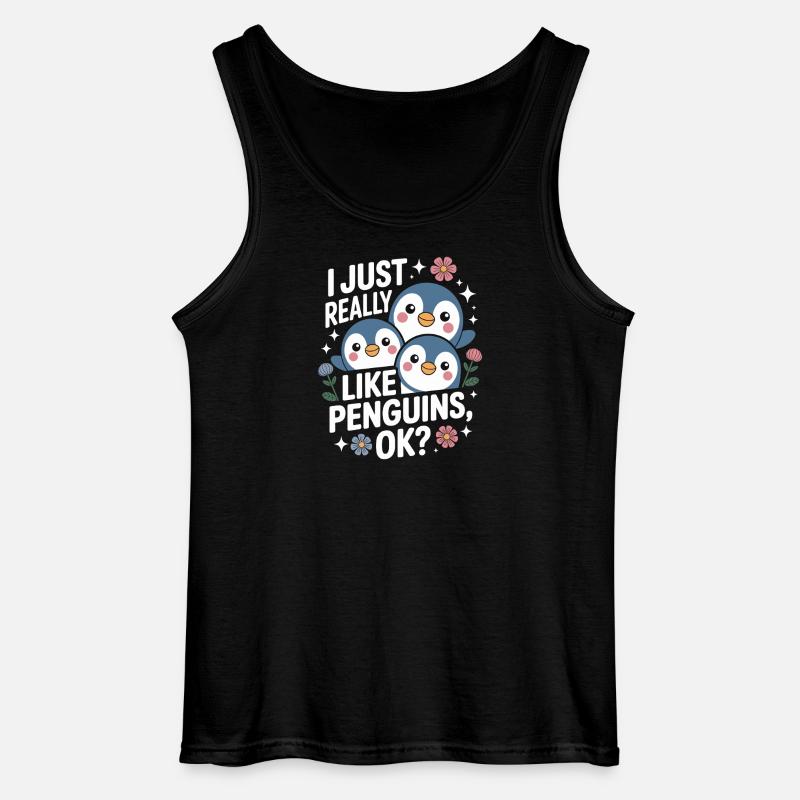 Pinguin Trio Spruchbild - Gildan Männer Tank Top - Schwarz