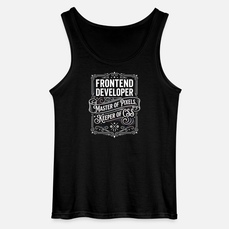 Frontend Developer Pixelmeister CSS - Gildan Men’s Tank Top - black