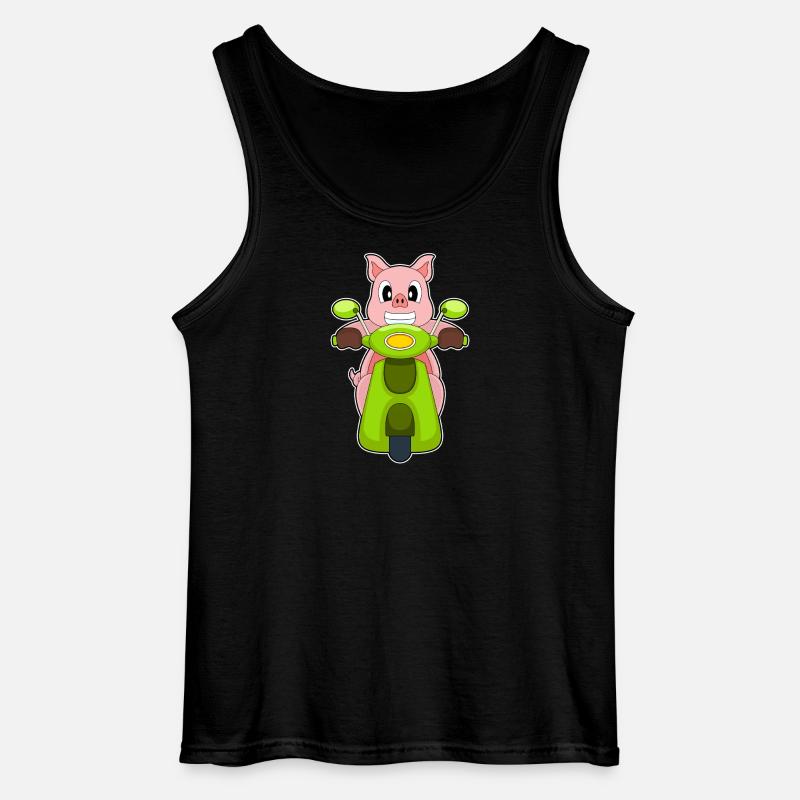 Grisescooter - Gildan singlet for menn - svart