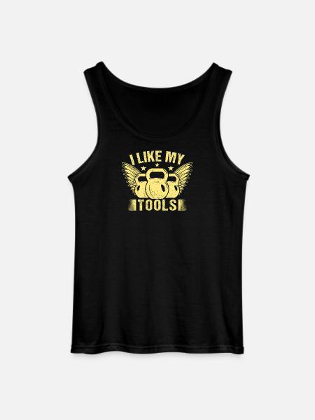 Fitnessentusiaster Jeg kan godt lide mine værktøjer calisthenics-gym - Gildan tanktop til mænd - sort