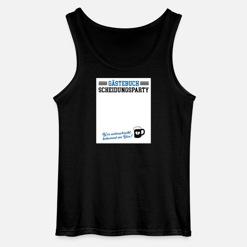 Gästebuch Scheidungsparty Geschieden Scheidung - Gildan Männer Tank Top - Schwarz