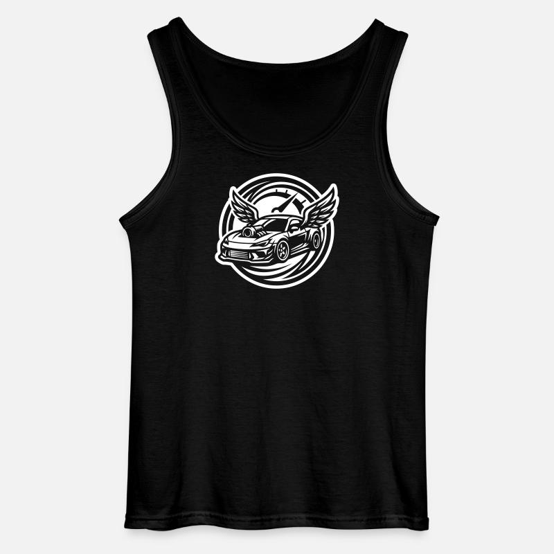 Auto Tuning Tacho - Gildan Männer Tank Top - Schwarz