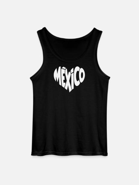 Mexico Lettering Heart - Gildan Men’s Tank Top - black